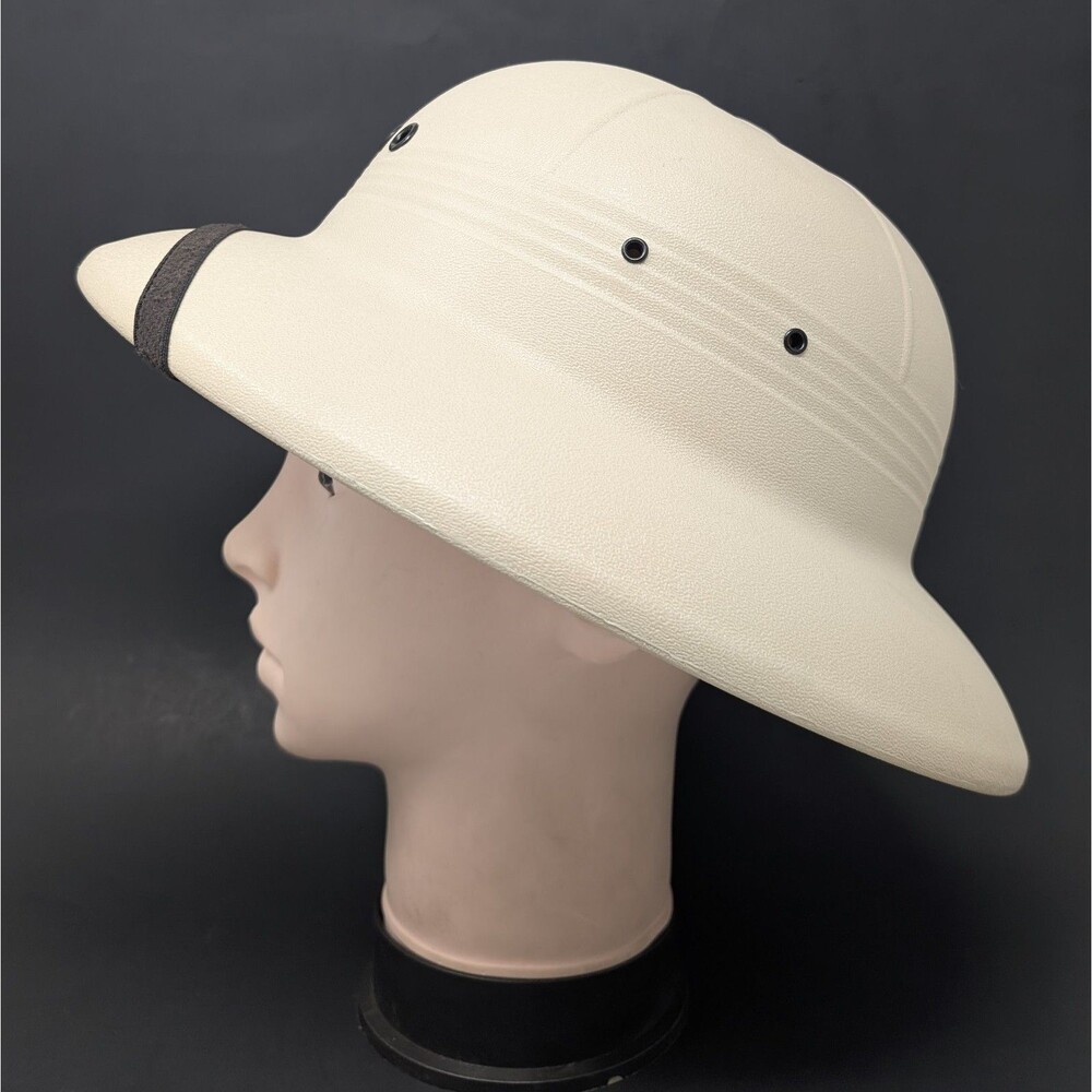 VTG Bayly Safari Pith Helmet Sun Hat Plastic Protective Safety Explorer Style - Picture 5 of 10